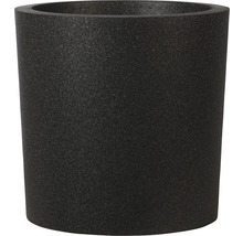 Schwarzer Pflanztopf aus Kunststoff