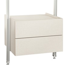 Nachttisch mit zwei Schubladen und Metallgestell