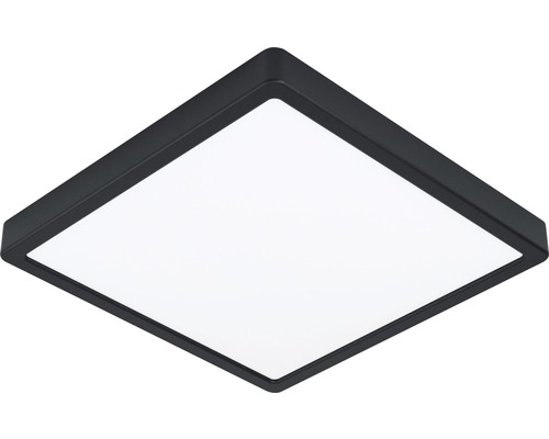 Plafonnier LED 20W 2300 lm 3000 K blanc chaud 45x285x285 mm Fueva noir