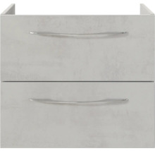 Waschtischunterschrank mit zwei Schubladen und Metallgriffen