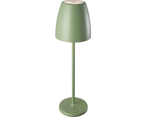 Lampe de table sans fil IP65 2W 200 lm 2700 K blan chaud Tavola olive h 380 mm avec USB + variateur d'intensité tactile