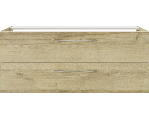 Waschbeckenunterschrank mit zwei Schubladen und Griffen