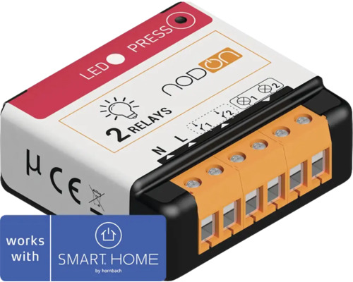 NodOn Zigbee 2-Kanal 2*3A Relaisschalter SIN-4-2-20- Kompatibel mit SMART HOME by hornbach