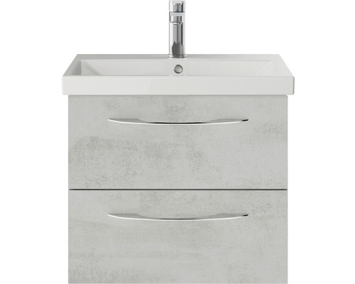 Meuble sous-vasque avec deux tiroirs et vasque à poser