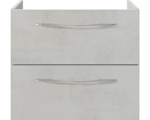 Meuble sous-lavabo avec deux tiroirs et poignées