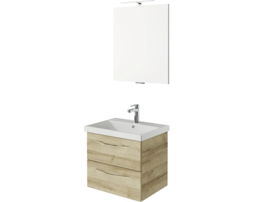 Meuble-lavabo avec meuble sous-vasque et miroir pour la salle de bains