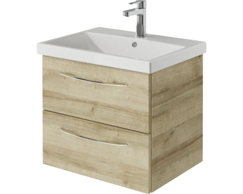 Meuble sous-lavabo avec deux tiroirs et lavabo