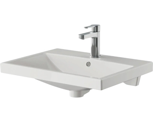 Waschbecken mit Armatur für das Badezimmer