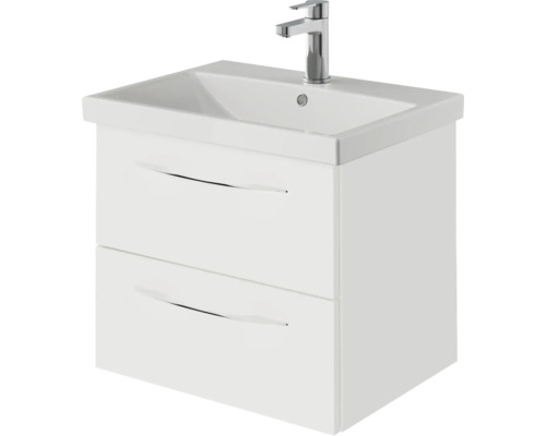 Waschtischunterschrank mit zwei Schubladen und Aufsatzwaschbecken
