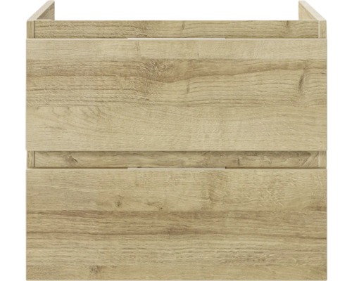 Meuble sous-lavabo avec deux tiroirs aspect bois