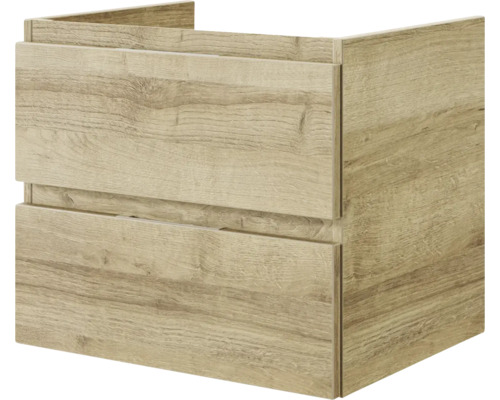 Meuble sous-lavabo en bois avec deux tiroirs