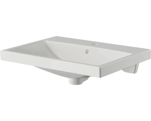 Vasque en céramique de forme rectangulaire pour la salle de bains