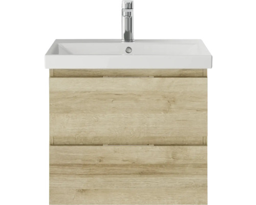 Meuble-lavabo avec deux tiroirs et robinetterie