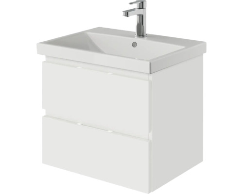 Waschtischunterschrank mit Waschbecken und Armatur