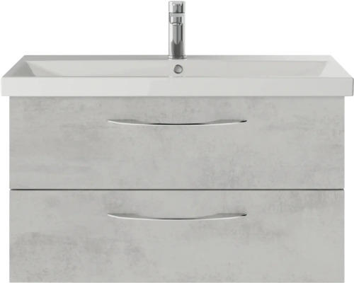 Meuble sous-lavabo avec deux tiroirs et lavabo