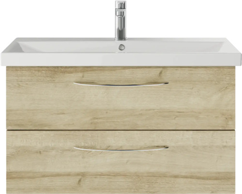 Meuble sous-lavabo avec deux tiroirs et lavabo