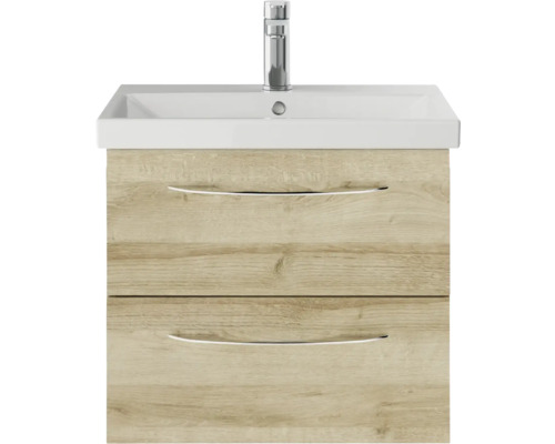 Meuble sous-lavabo avec deux tiroirs et lavabo