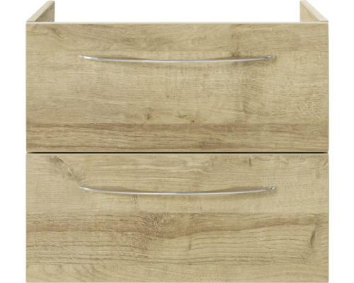 Meuble sous-lavabo avec deux tiroirs et poignées