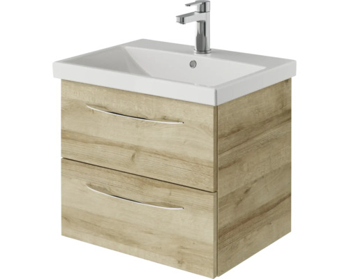 Meuble sous-vasque avec deux tiroirs et vasque à poser