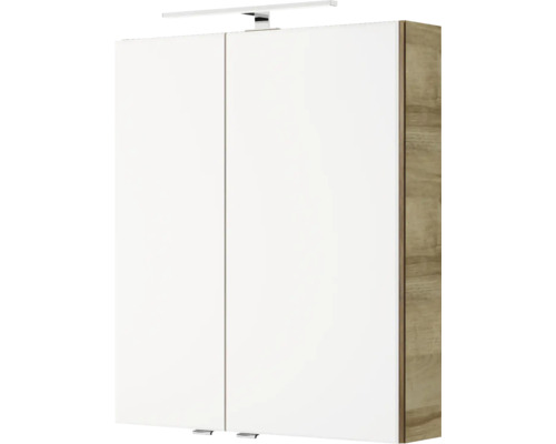 Armoire de toilette avec éclairage et deux portes