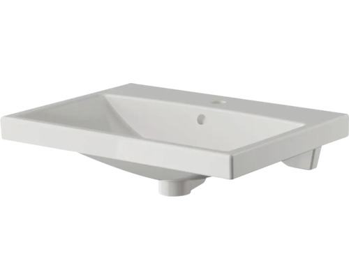 Keramikwaschbecken mit Hahnloch und Überlauf