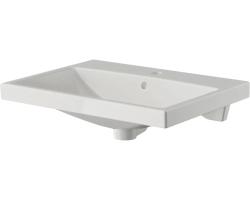 Keramikwaschbecken mit Hahnloch und Überlauf