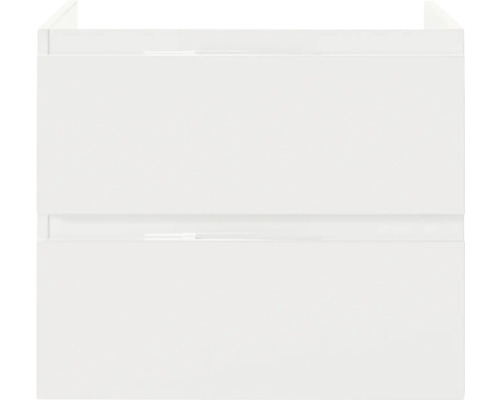 Weißer Waschtischunterschrank mit zwei Schubladen