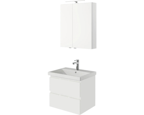 Waschtisch mit Unterschrank und Spiegelschrank für das Badezimmer