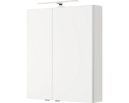 Weißer Spiegelschrank mit Beleuchtung für das Badezimmer