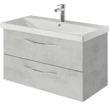 Waschtischunterschrank mit zwei Schubladen und Waschbecken