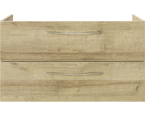 Waschtischunterschrank mit zwei Schubladen und Griffen