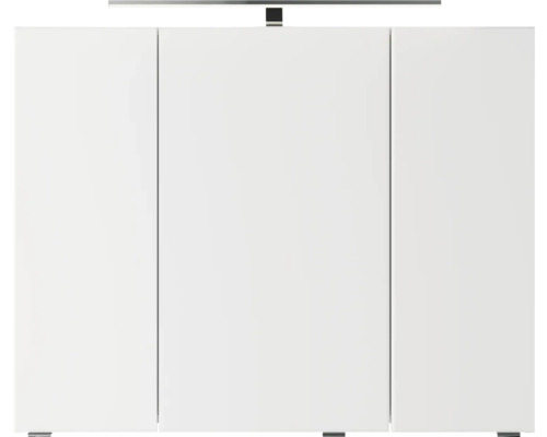 Waschbeckenunterschrank mit drei Türen und Beleuchtung