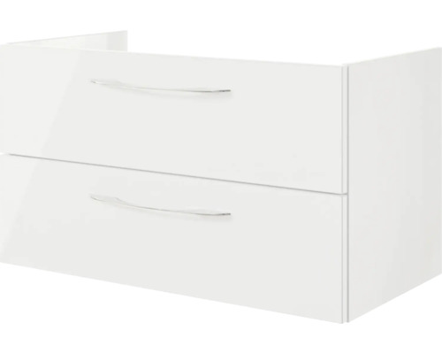 Waschbeckenunterschrank mit zwei Schubladen und Griffen