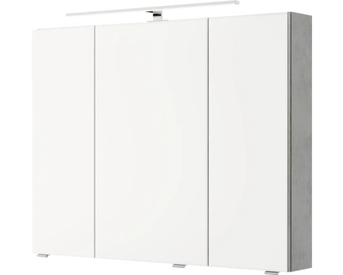 Badezimmerschrank mit drei Türen und Beleuchtung