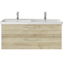Waschtischunterschrank mit zwei Waschbecken und zwei Schubladen