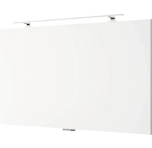 Weißes Glasmagnetboard mit Befestigungssystem