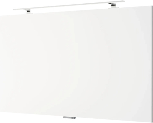 Weißes Glasmagnetboard mit Befestigungssystem
