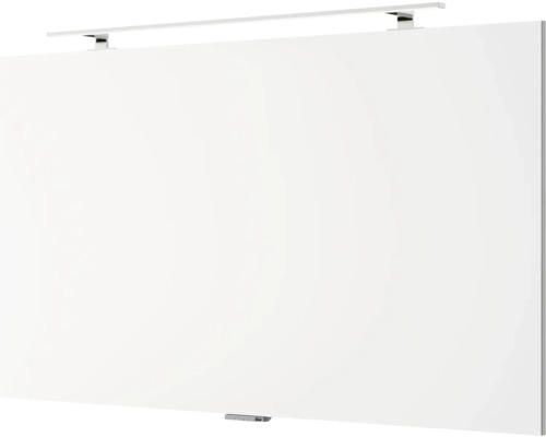 Weisse magnetische Glas-Schreibtafel mit Stifthalter und Beleuchtung