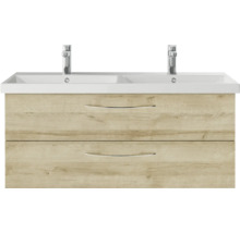 Waschtischunterschrank mit zwei Waschbecken und zwei Schubladen