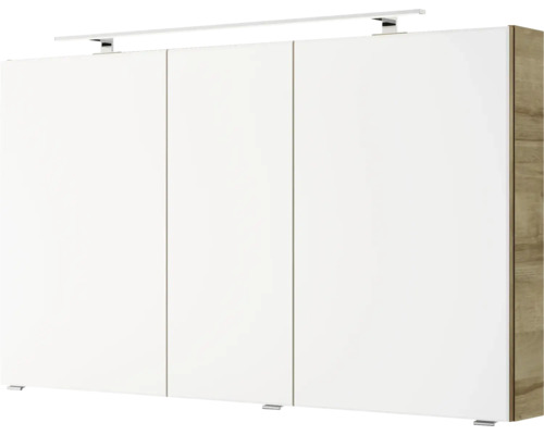 Armoire à trois portes avec éclairage