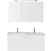 Badezimmermöbelset mit Waschbeckenunterschrank, Waschbecken und Spiegelschrank