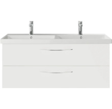 Waschtischunterschrank mit zwei Becken und zwei Schubladen