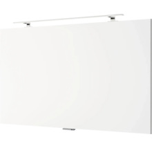 Weisse, hängende Magnettafel mit Lichtleiste