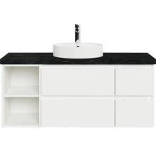 Waschtischunterschrank mit Aufsatzwaschbecken und Armatur