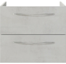 Waschbeckenunterschrank mit zwei Schubladen und Griffen