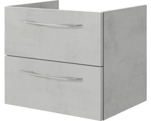 Waschtischunterschrank mit zwei Schubladen und Griffen