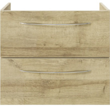 Waschtischunterschrank mit zwei Schubladen und Metallgriffen