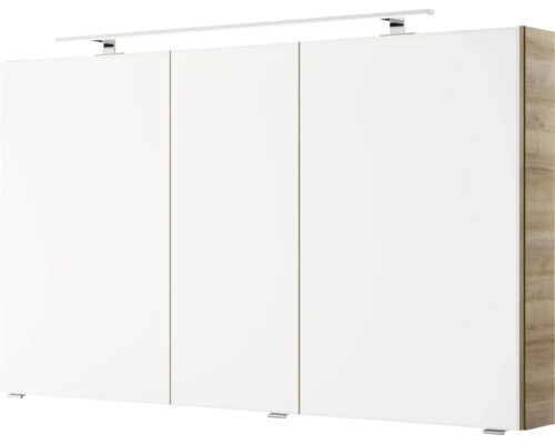 Kleiderschrank mit drei Türen und Beleuchtung
