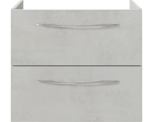 Meuble sous-vasque avec deux tiroirs et poignées