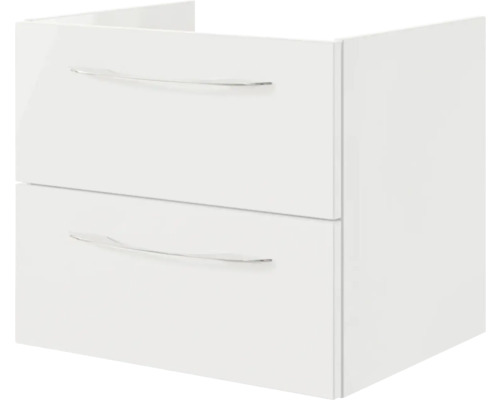 Waschtischunterschrank mit zwei Schubladen und Griffen